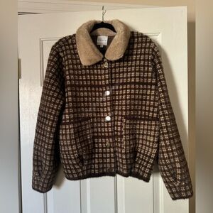 Cyrus Brown Plaid Jacket/Sweater